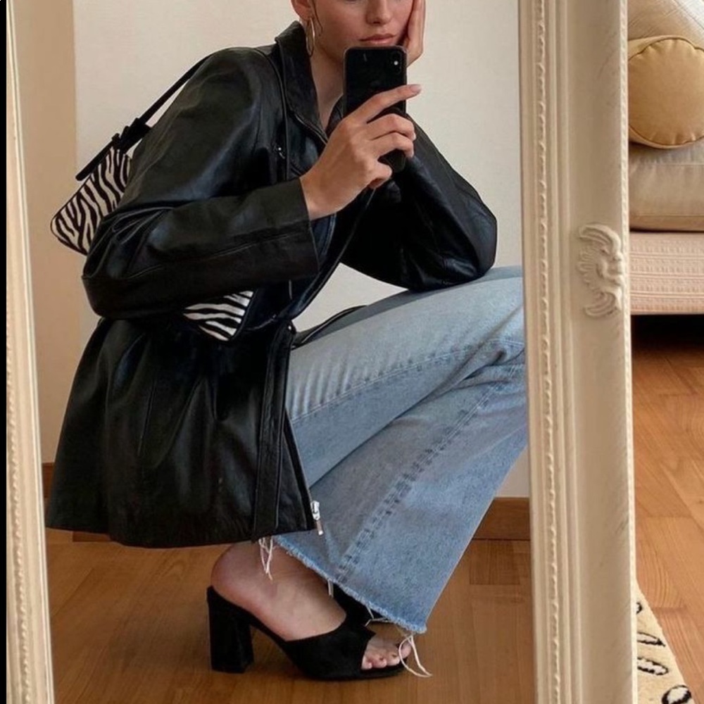 LAST CHANCE: Oversized Leather Button Jacket